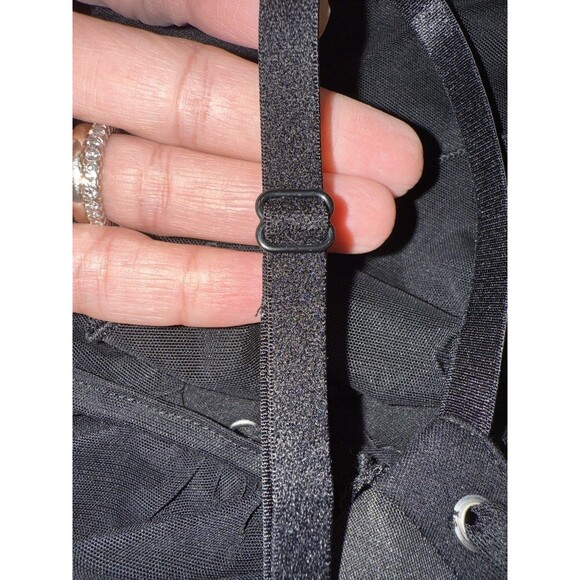 Killstar Gothic Witchy Corset Lace Up Ruffle Handkerchief Hem Black Midi Dress M - Picture 7 of 13